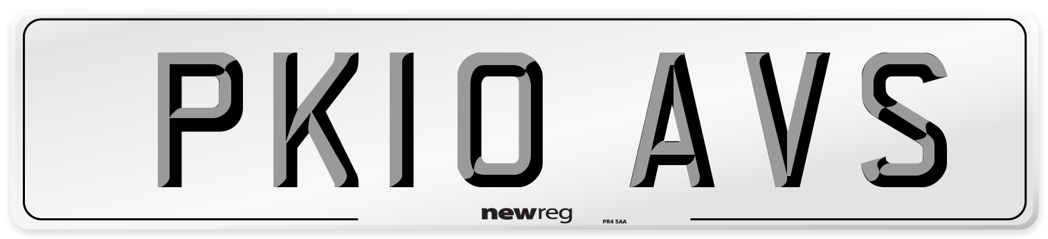 PK10 AVS Number Plate from New Reg